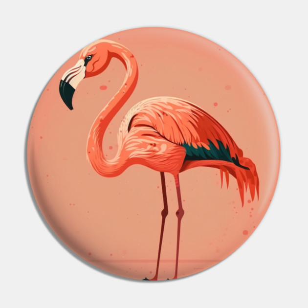 Pink Flamingo Minimal, Love Flamingos Pin by logiamerch