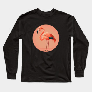 Pink Flamingo Minimal, Love Flamingos Long Sleeve T-Shirt