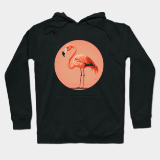 Pink Flamingo Minimal, Love Flamingos Hoodie