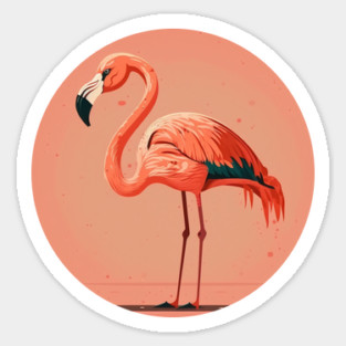 Pink Flamingo Minimal, Love Flamingos Magnet
