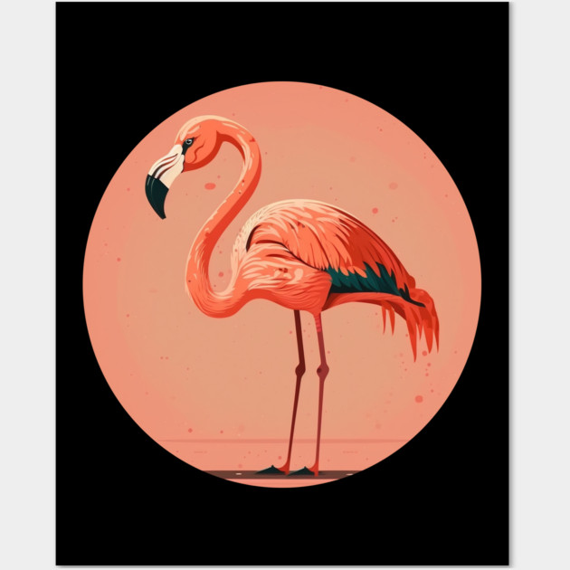Pink Flamingo Minimal, Love Flamingos Wall Art by logiamerch
