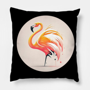 Pink Flamingo Minimal, Love Flamingos Pillow