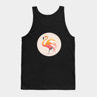 Pink Flamingo Minimal, Love Flamingos Tank Top