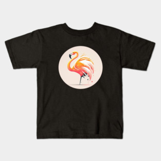 Pink Flamingo Minimal, Love Flamingos Kids T-Shirt