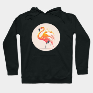 Pink Flamingo Minimal, Love Flamingos Hoodie