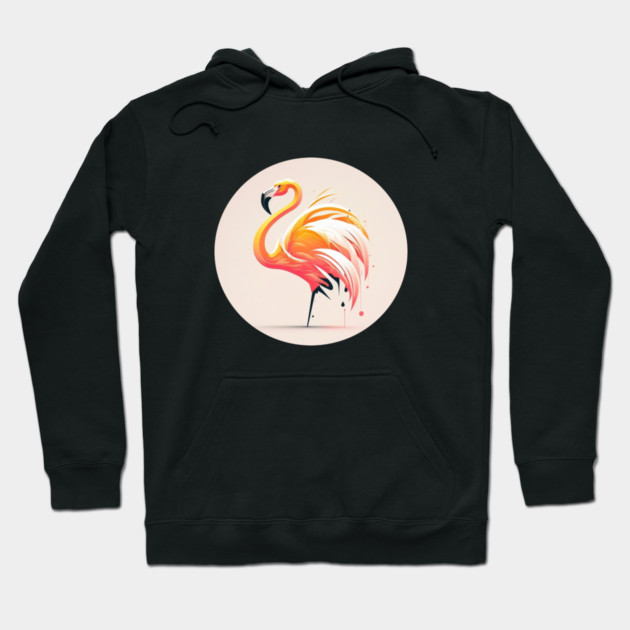 Pink Flamingo Minimal, Love Flamingos Hoodie by logiamerch