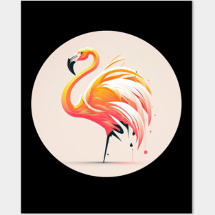 Pink Flamingo Minimal, Love Flamingos Posters and Art