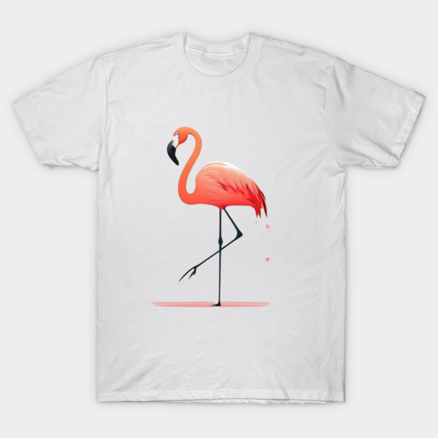 Pink Flamingo Minimal, Love Flamingos T-Shirt by logiamerch