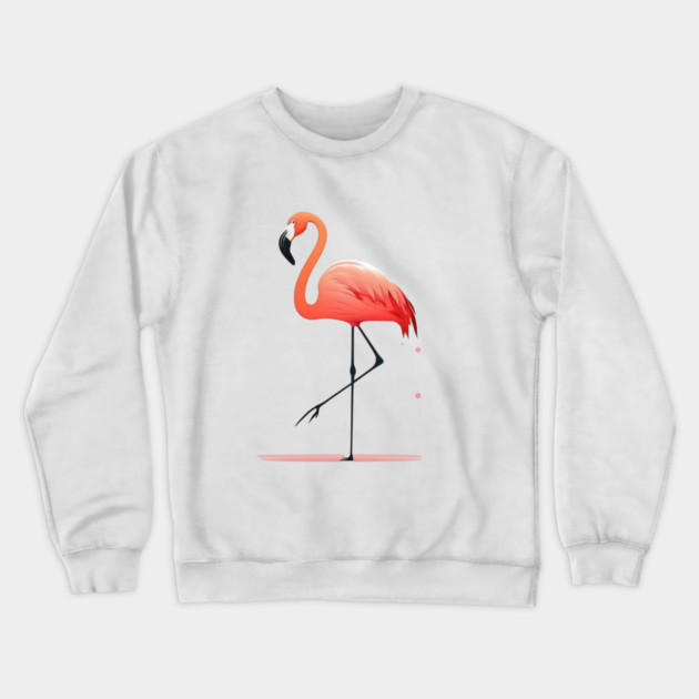 Pink Flamingo Minimal, Love Flamingos Crewneck Sweatshirt by logiamerch