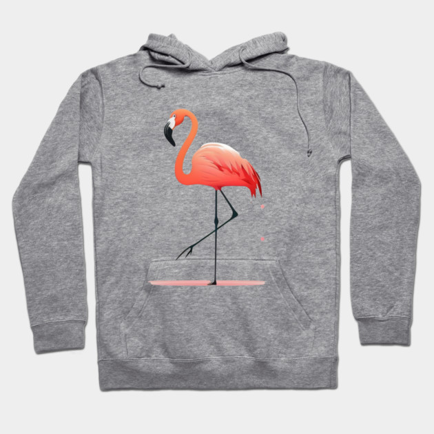 Pink Flamingo Minimal, Love Flamingos Hoodie by logiamerch