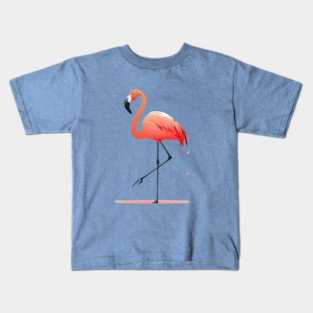 Pink Flamingo Minimal, Love Flamingos Kids T-Shirt