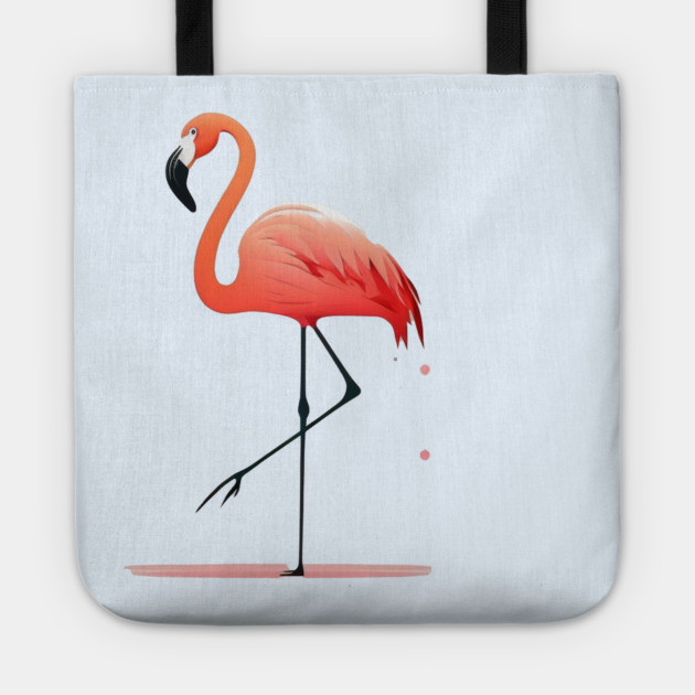 Pink Flamingo Minimal, Love Flamingos Tote by logiamerch