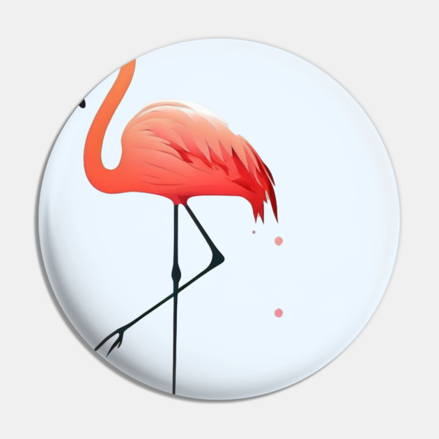 Pink Flamingo Minimal, Love Flamingos Pin by logiamerch