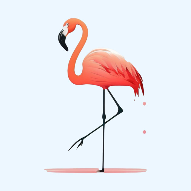 Pink Flamingo Minimal, Love Flamingos by logiamerch