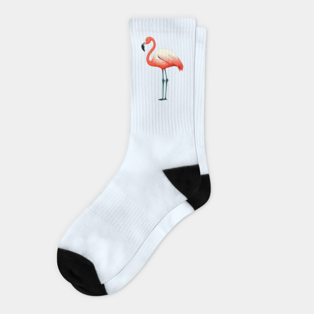 Pink Flamingo Art, Love Flamingos Socks by logiamerch