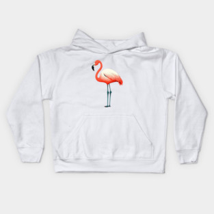 Pink Flamingo Art, Love Flamingos Kids Hoodie