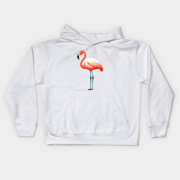 Pink Flamingo Art, Love Flamingos Kids Hoodie by logiamerch