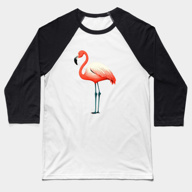 Pink Flamingo Art, Love Flamingos Baseball T-Shirt by logiamerch