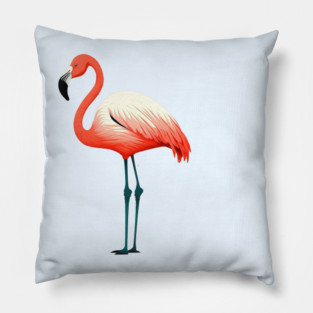 Pink Flamingo Art, Love Flamingos Pillow