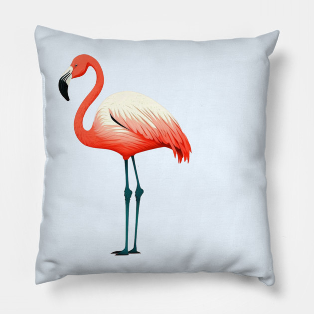 Pink Flamingo Art, Love Flamingos Pillow by logiamerch