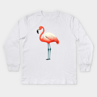 Pink Flamingo Art, Love Flamingos Kids Long Sleeve T-Shirt