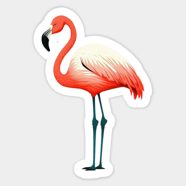 Pink Flamingo Art, Love Flamingos Sticker by logiamerch