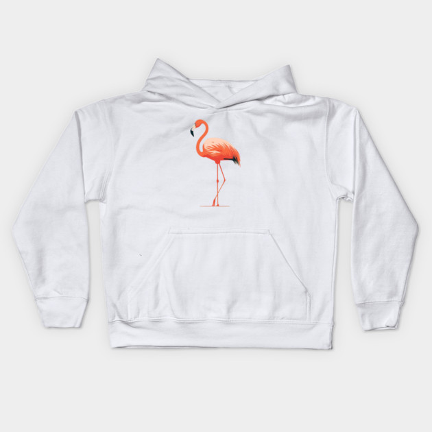 Pink Flamingo Art, Love Flamingos Kids Hoodie by logiamerch