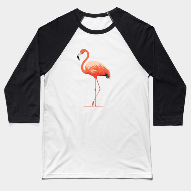 Pink Flamingo Art, Love Flamingos Baseball T-Shirt by logiamerch