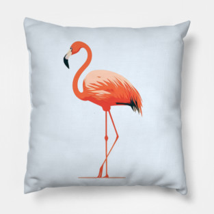 Pink Flamingo Art, Love Flamingos Pillow