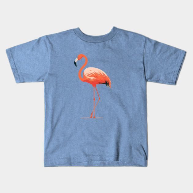 Pink Flamingo Art, Love Flamingos Kids T-Shirt by logiamerch
