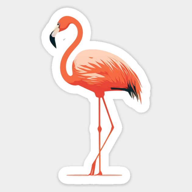 Pink Flamingo Art, Love Flamingos Sticker by logiamerch