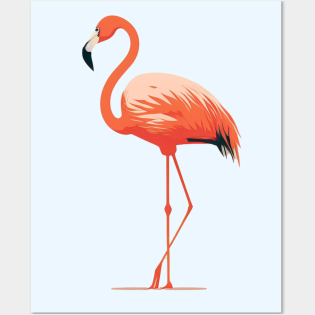 Pink Flamingo Art, Love Flamingos Wall Art by logiamerch