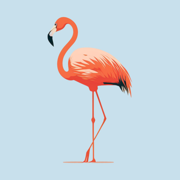 Pink Flamingo Art, Love Flamingos by logiamerch