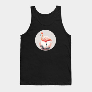 Pink Flamingo Artwork, Love Flamingos Tank Top