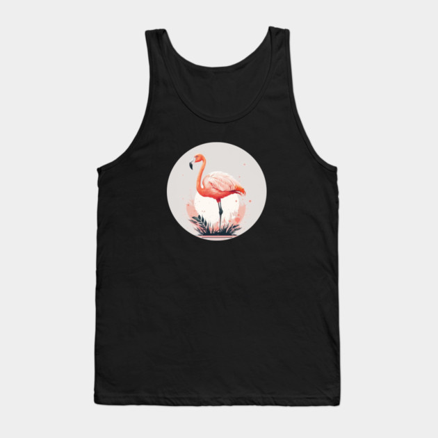 Pink Flamingo Artwork, Love Flamingos Tank Top by logiamerch