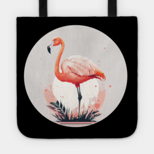 Pink Flamingo Artwork, Love Flamingos Tote
