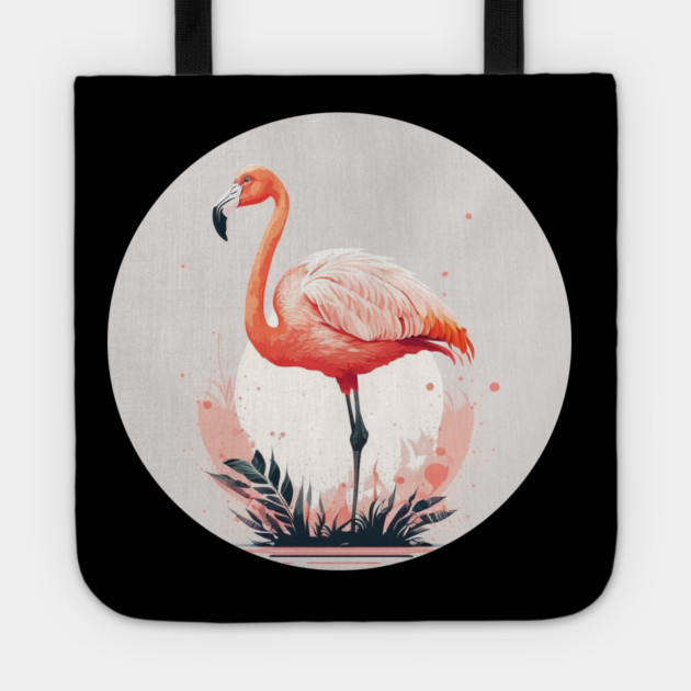 Pink Flamingo Artwork, Love Flamingos Tote by logiamerch