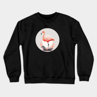 Pink Flamingo Artwork, Love Flamingos Crewneck Sweatshirt