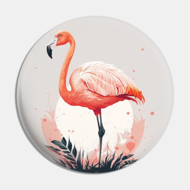 Pink Flamingo Artwork, Love Flamingos Pin by logiamerch