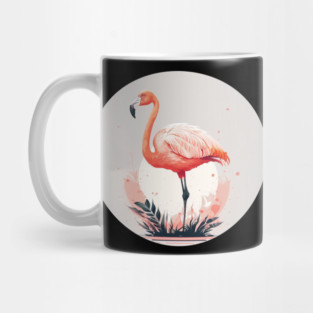 Pink Flamingo Artwork, Love Flamingos Mug