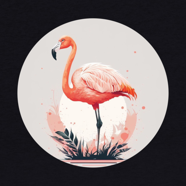 Pink Flamingo Artwork, Love Flamingos by logiamerch