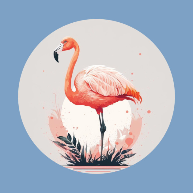 Pink Flamingo Artwork, Love Flamingos by logiamerch