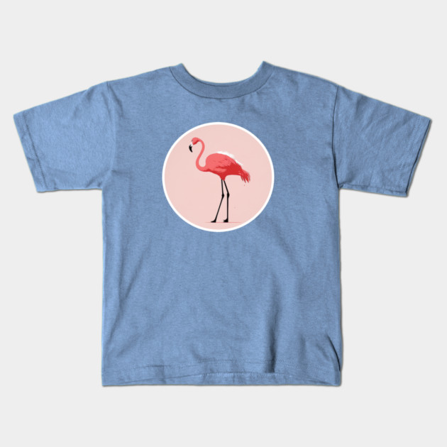 Pink Flamingo Minimal, Love Flamingos Kids T-Shirt by logiamerch
