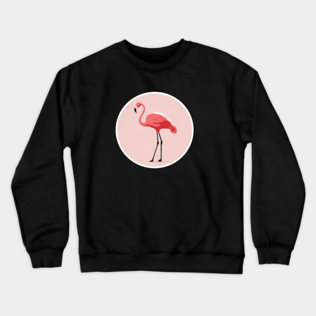 Pink Flamingo Minimal, Love Flamingos Crewneck Sweatshirt by logiamerch