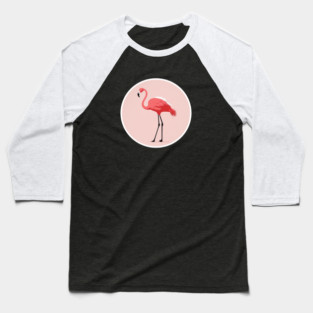 Pink Flamingo Minimal, Love Flamingos Baseball T-Shirt