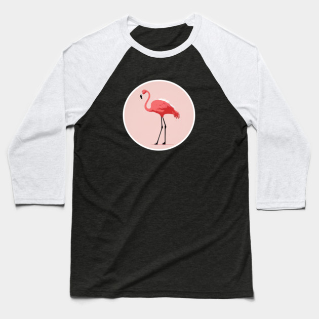 Pink Flamingo Minimal, Love Flamingos Baseball T-Shirt by logiamerch
