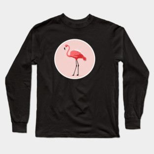 Pink Flamingo Minimal, Love Flamingos Long Sleeve T-Shirt