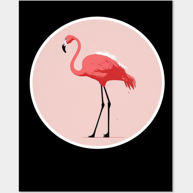 Pink Flamingo Minimal, Love Flamingos Wall Art by logiamerch