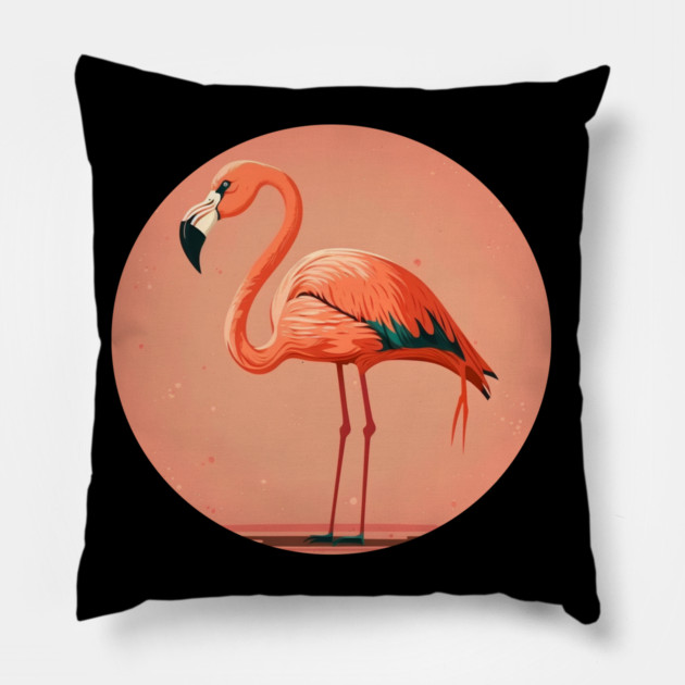 Pink Flamingo Artwork, Love Flamingos Pillow by logiamerch