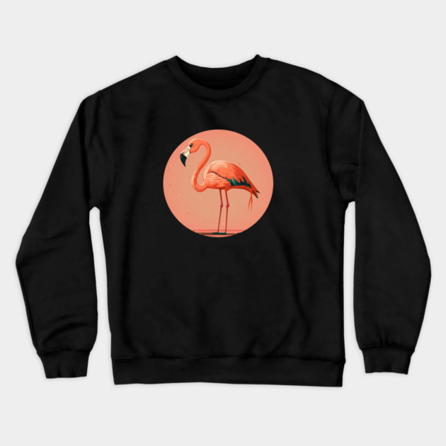 Pink Flamingo Artwork, Love Flamingos Crewneck Sweatshirt by logiamerch